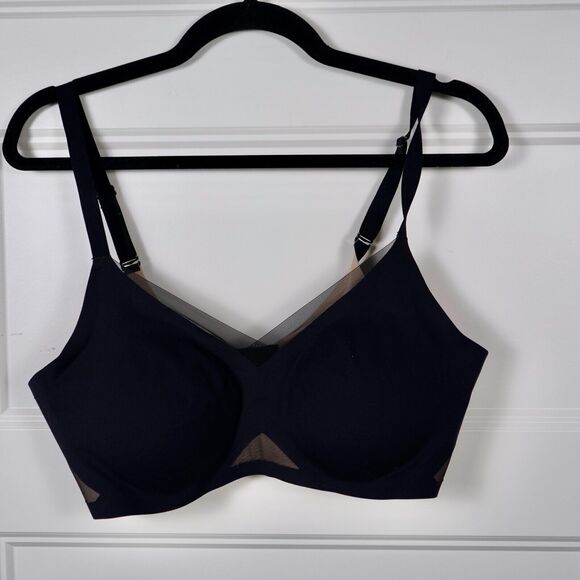 Honeylove Womens CrossOver Wireless Convertible Bra In Runway Black/Nude Size L - Picture 5 of 9